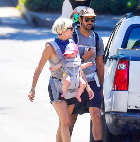Kristen Wiig with her husband and kids.
